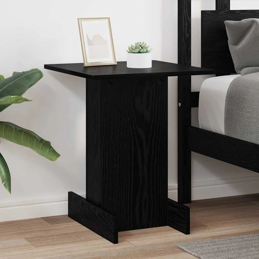Table d'appoint Chêne noir 44,5 x 45 x 55 cm Bois d'ingénierie - 4