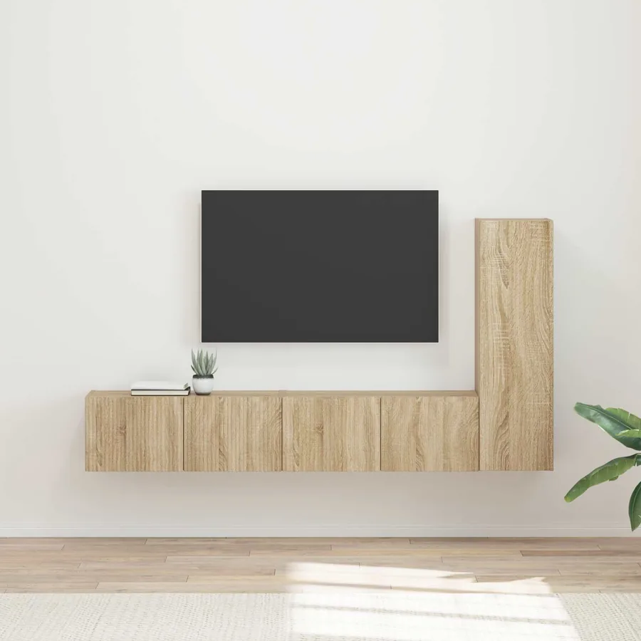 Ensemble meuble TV 3 pcs Chêne Sonoma Bois d'ingénierie