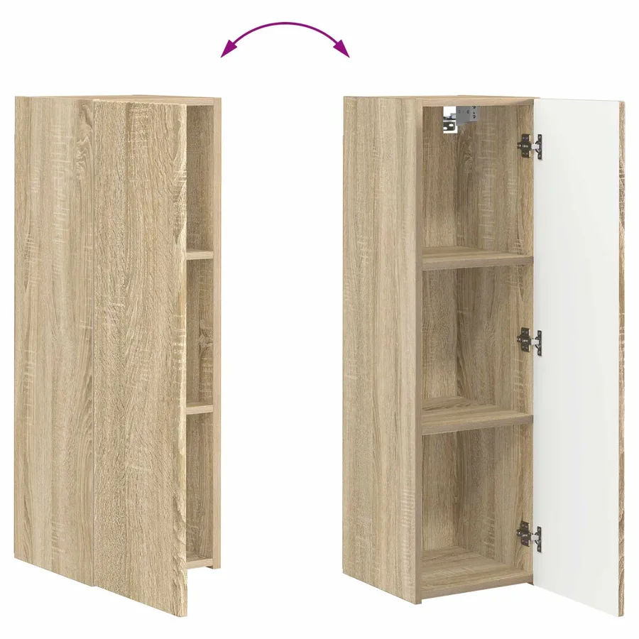 Ensemble meuble TV 3 pcs Chêne Sonoma Bois d'ingénierie - 11