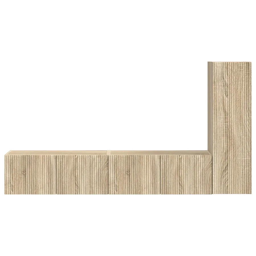 Ensemble meuble TV 3 pcs Chêne Sonoma Bois d'ingénierie - 7