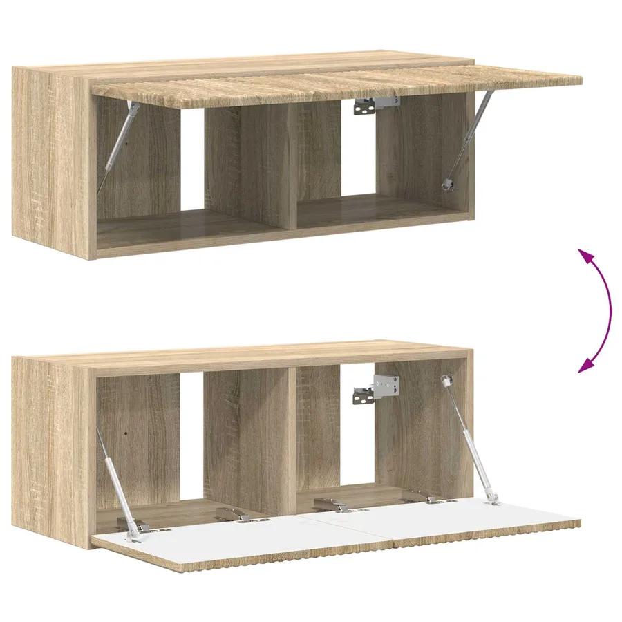 Ensemble meuble TV 3 pcs Chêne Sonoma Bois d'ingénierie - 8