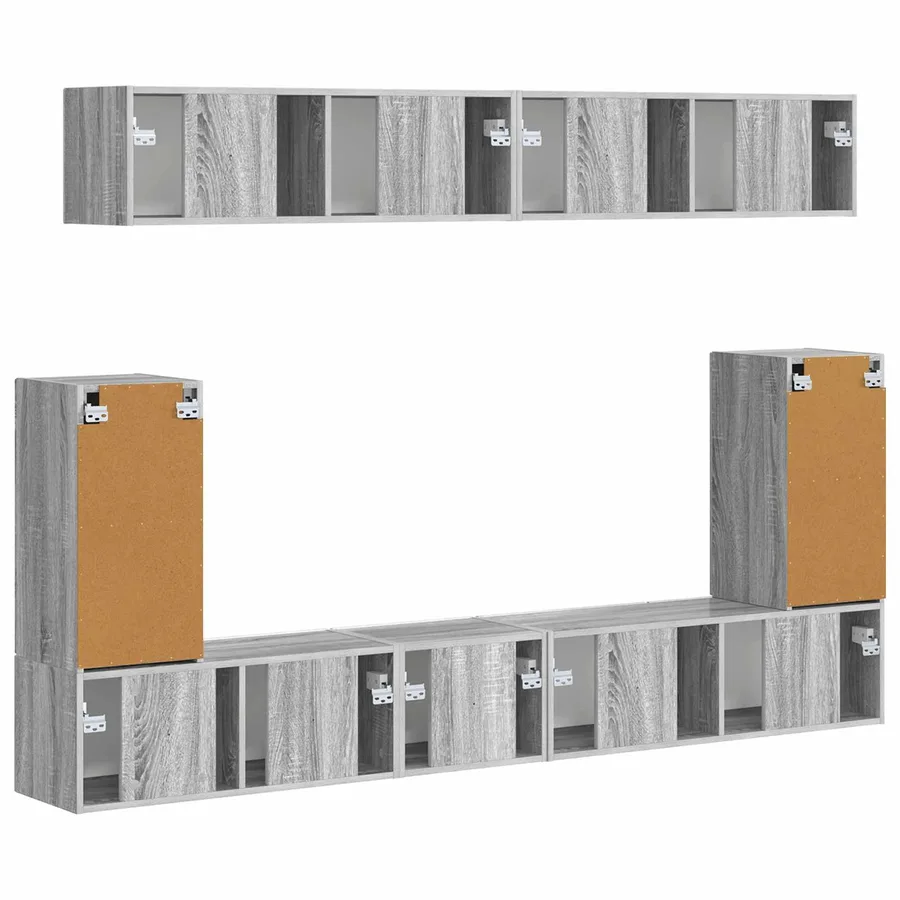 Ensemble meuble TV 5 pcs Gris Sonoma Bois d'ingénierie - 10