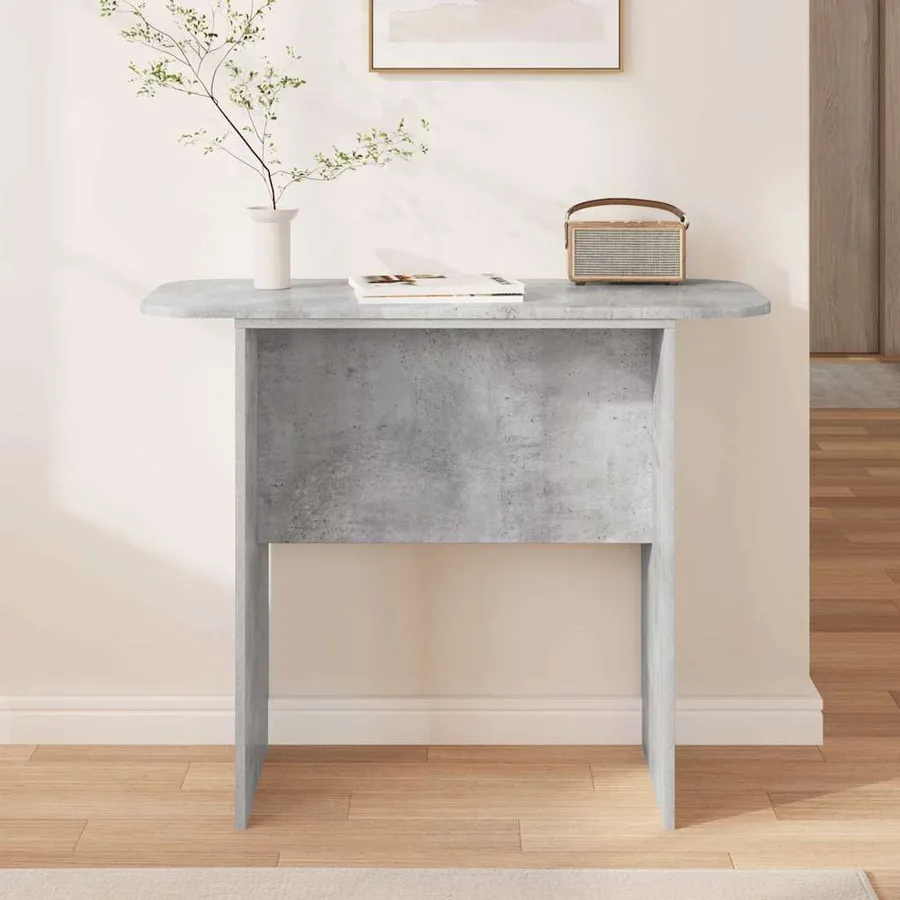 Table console Gris béton 93 x 40 x 75 cm Bois d'ingénierie - 4