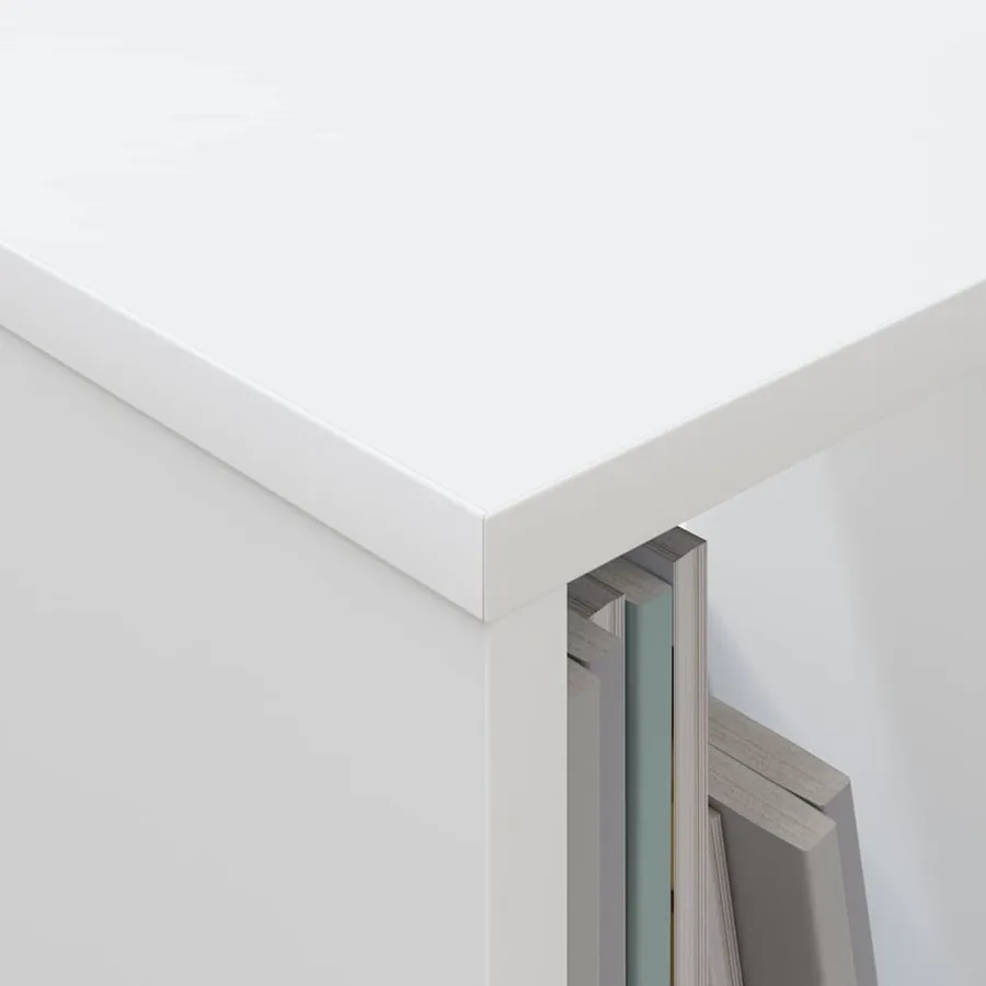 Étagère à magazines Blanc 102 x 30 x 45 cm - 5