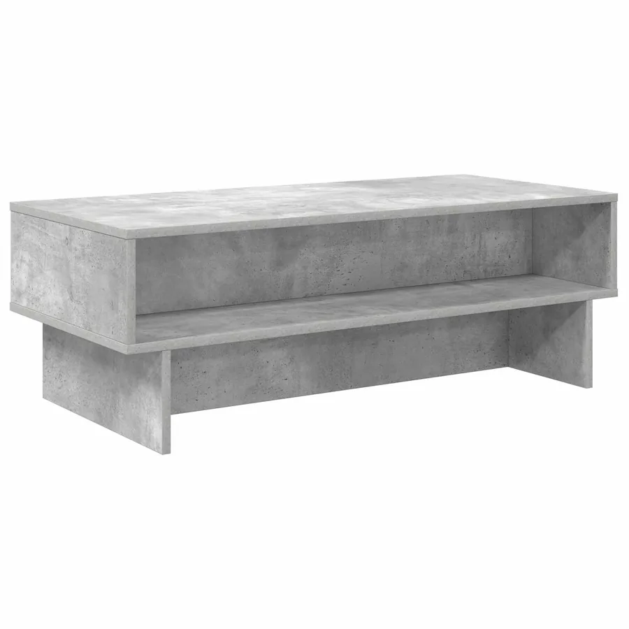 Table basse Gris béton 100 x 46 x 35 cm Bois d'ingénierie - 2