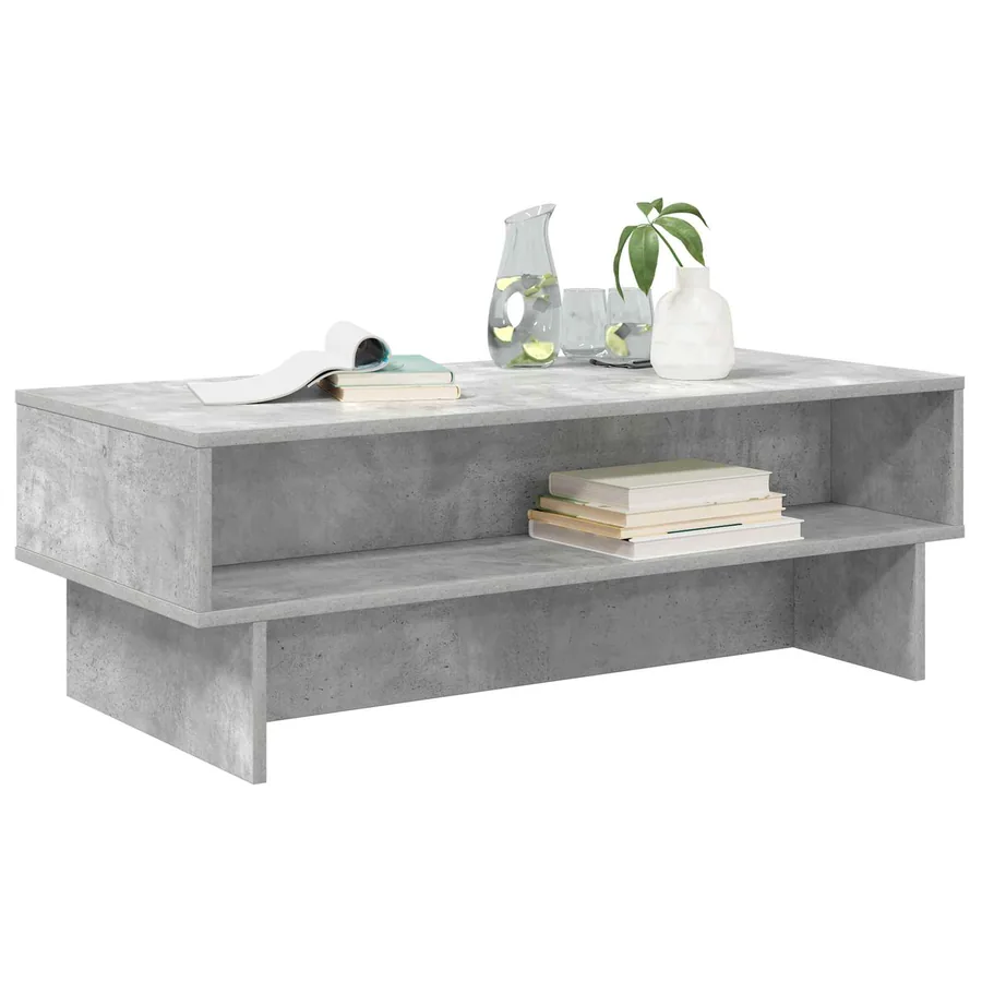 Table basse Gris béton 100 x 46 x 35 cm Bois d'ingénierie - 3
