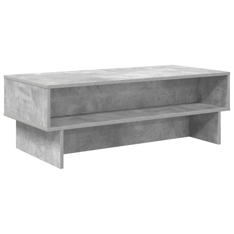 Table basse Gris béton 100 x 46 x 35 cm Bois d'ingénierie - 7