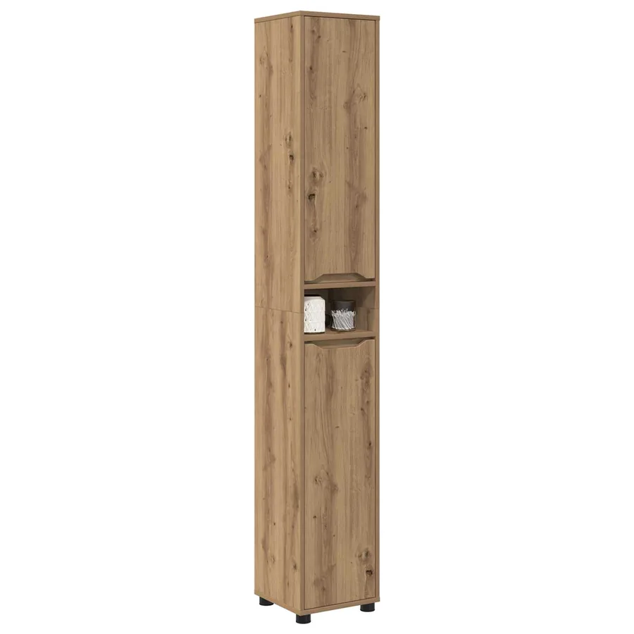Cabinet de salle de bain Chêne artisanal 30,5 x 30 x 195 cm - 3
