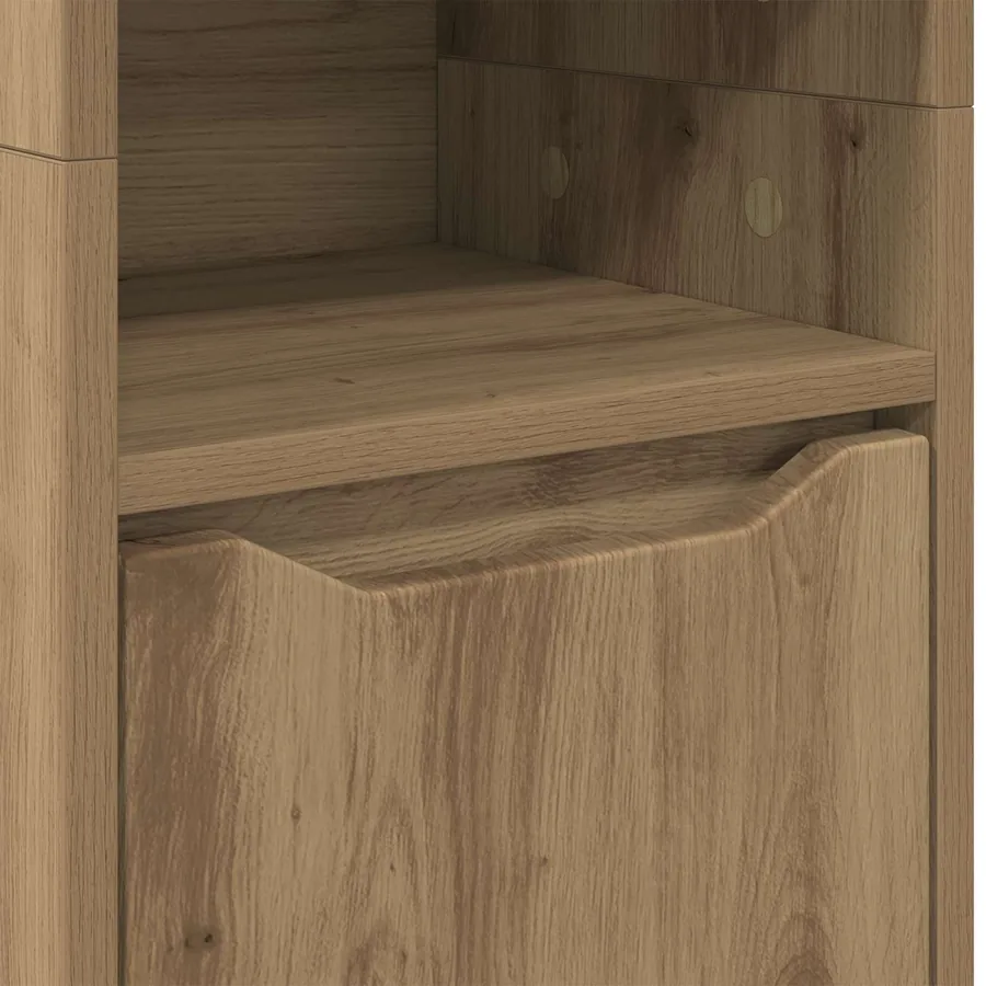 Cabinet de salle de bain Chêne artisanal 30,5 x 30 x 195 cm - 8