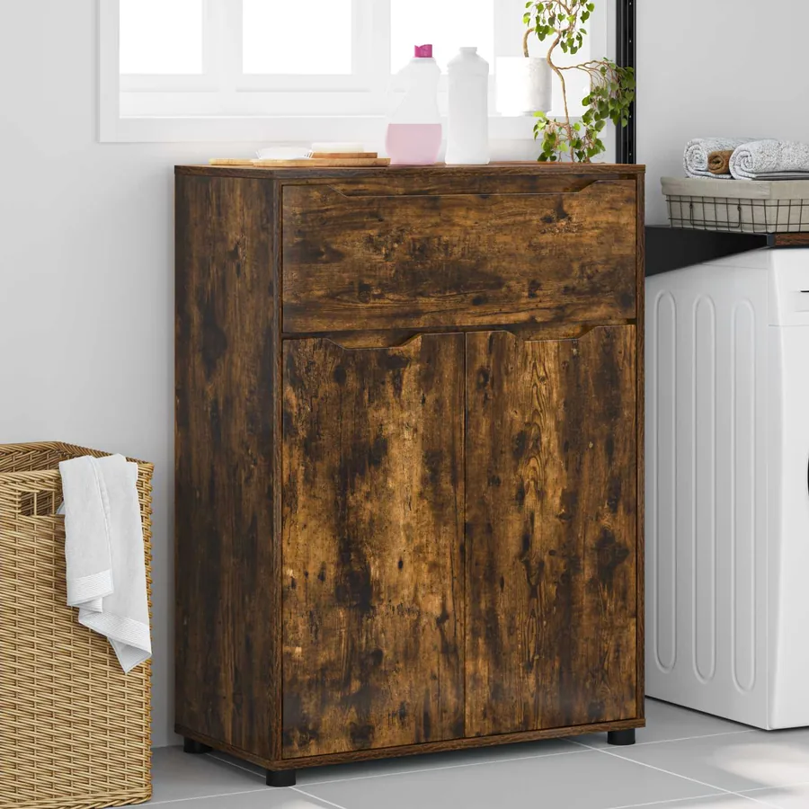 Cabinet de salle de bain Chêne fumé 72,5 x 36,5 x 100 cm - 4