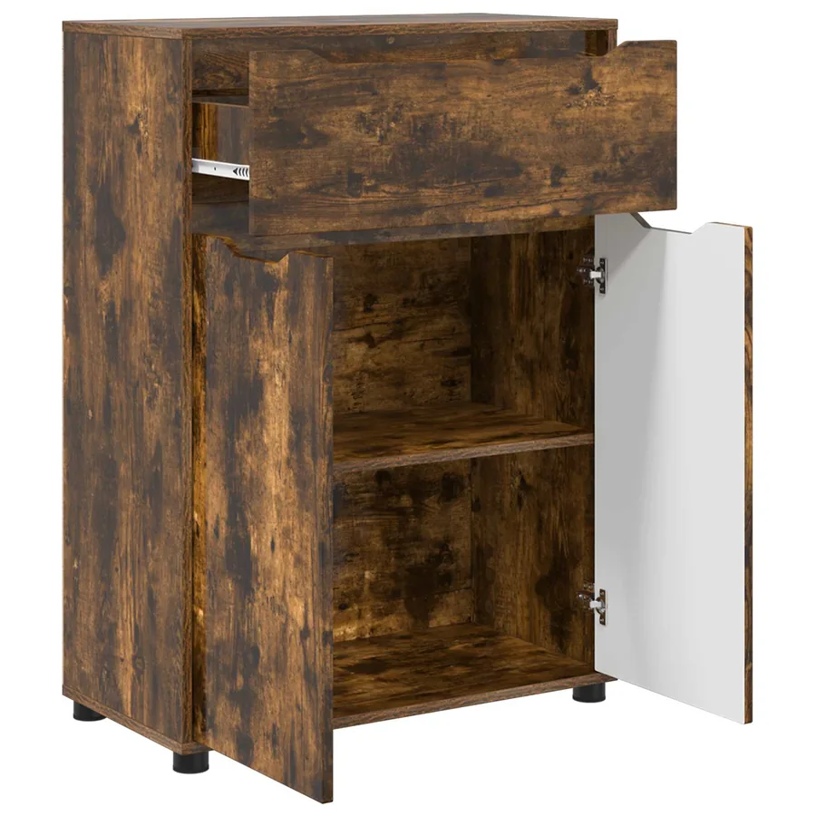 Cabinet de salle de bain Chêne fumé 72,5 x 36,5 x 100 cm - 5
