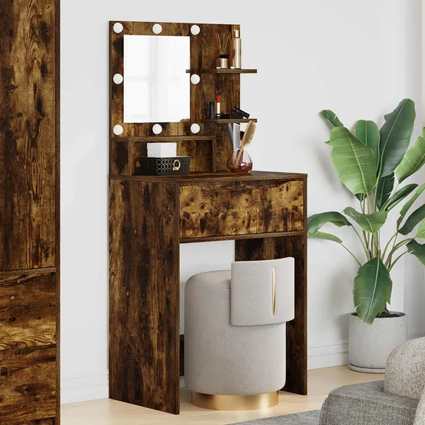 Tables de maquillage pour chambre Chêne fumé 80 x 39,6 x 135 cm