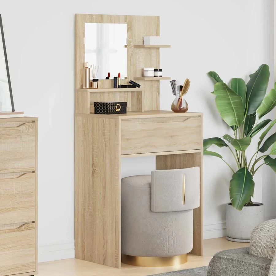 Tables de maquillage pour chambre avec tiroir Chêne Sonoma
