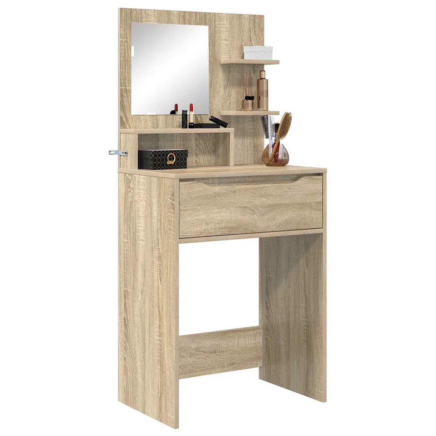 Tables de maquillage pour chambre avec tiroir Chêne Sonoma - 3