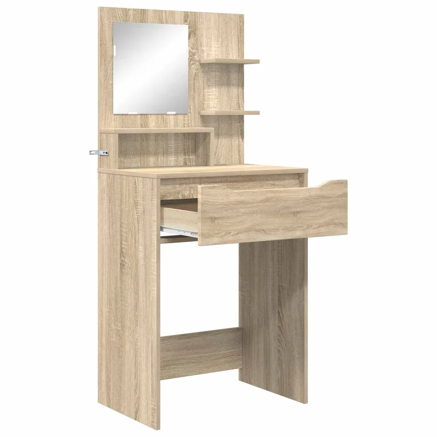 Tables de maquillage pour chambre avec tiroir Chêne Sonoma - 5