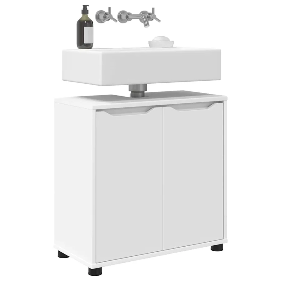 Armoire de lavabo de salle de bain Blanc 60 x 30 x 60 cm - 3