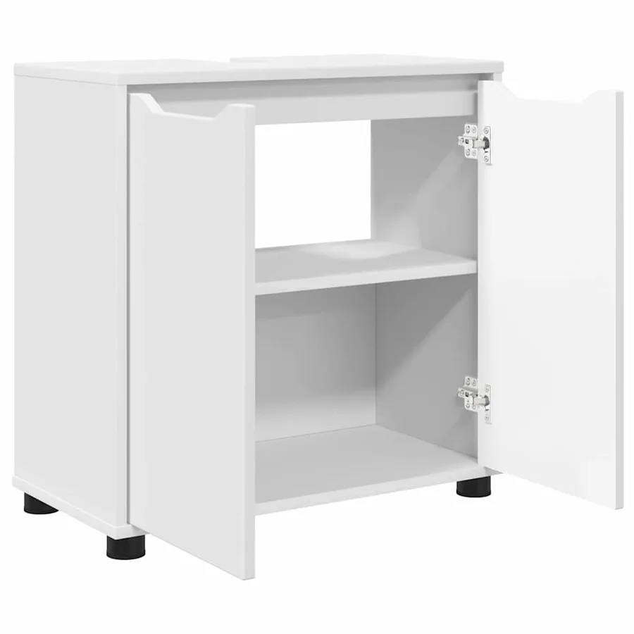 Armoire de lavabo de salle de bain Blanc 60 x 30 x 60 cm - 5