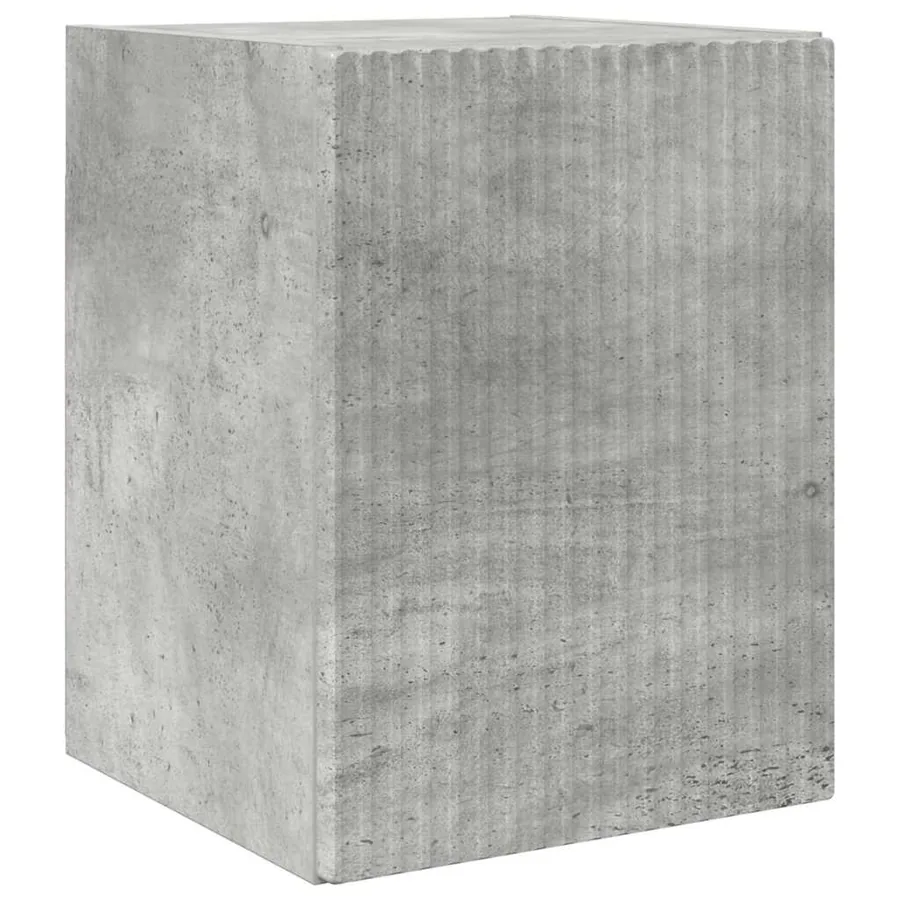 Meuble TV mural 2 pcs Béton 30 x 31 x 40 cm Bois d'ingénierie - 5