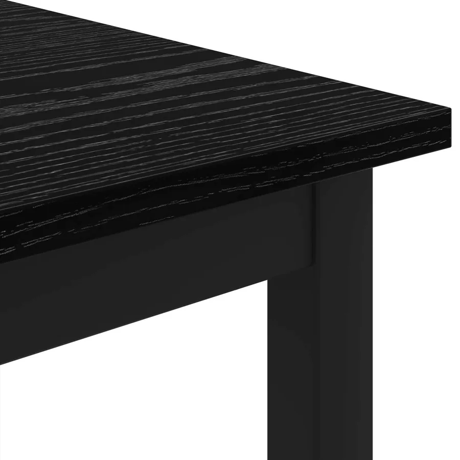 Table basse Chêne noir 80 x 80 x 45 cm Bois d'ingénierie - 7