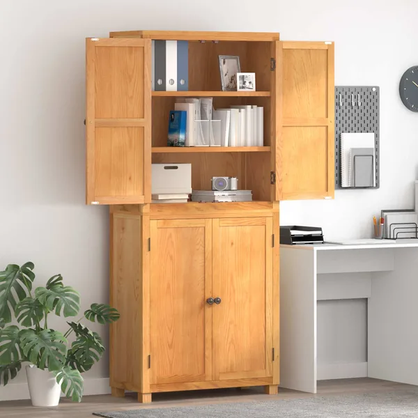 Ensemble de meubles de rangement 2 pc Naturel 80 x 35 x 185 cm