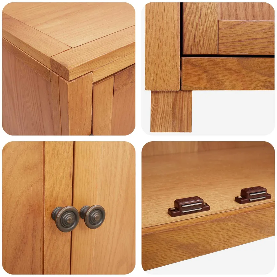 Ensemble de meubles de rangement 2 pc Naturel 80 x 35 x 185 cm - 10