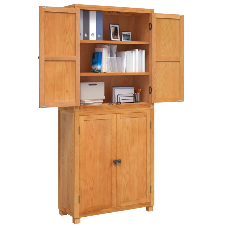 Ensemble de meubles de rangement 2 pc Naturel 80 x 35 x 185 cm - 3