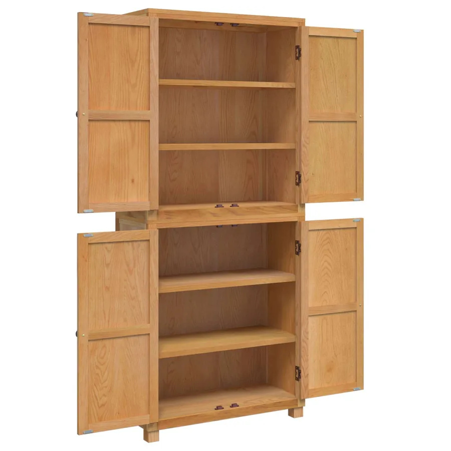 Ensemble de meubles de rangement 2 pc Naturel 80 x 35 x 185 cm - 6