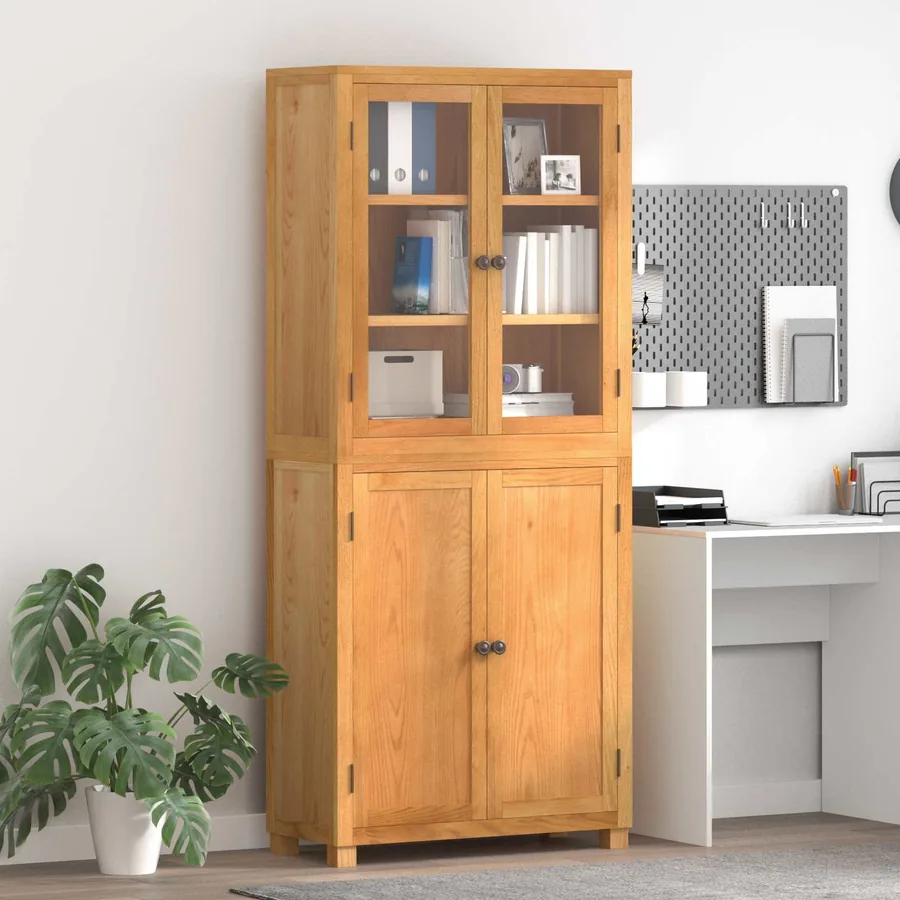 Ensemble de meubles de rangement avec étagère 2 pc Naturel