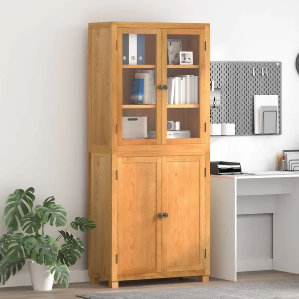 Ensemble de meubles de rangement avec étagère 2 pc Naturel