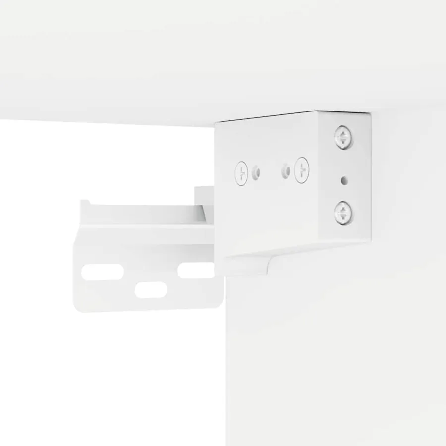 Meuble TV mural Blanc 30 x 31 x 80 cm Bois d'ingénierie - 10