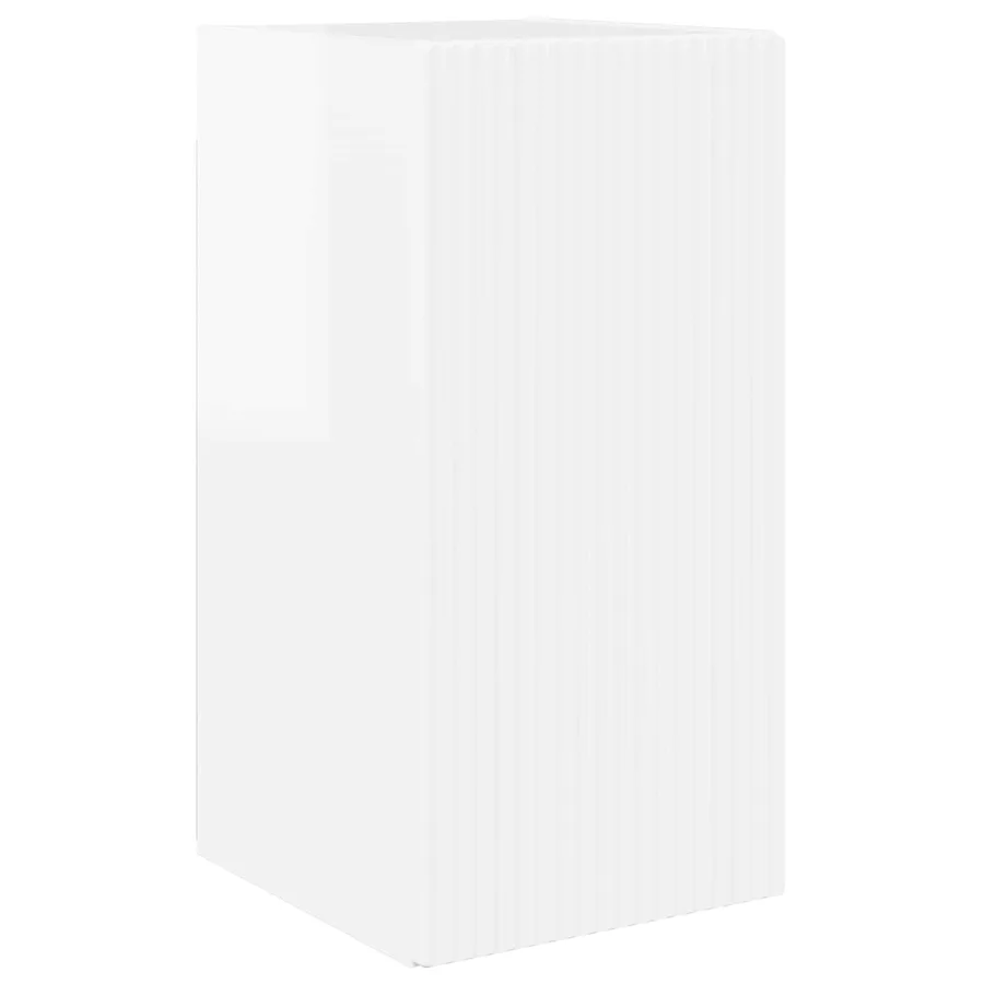Ensemble de meuble TV mural Montage mural 4 pcs Blanc brillant - 5