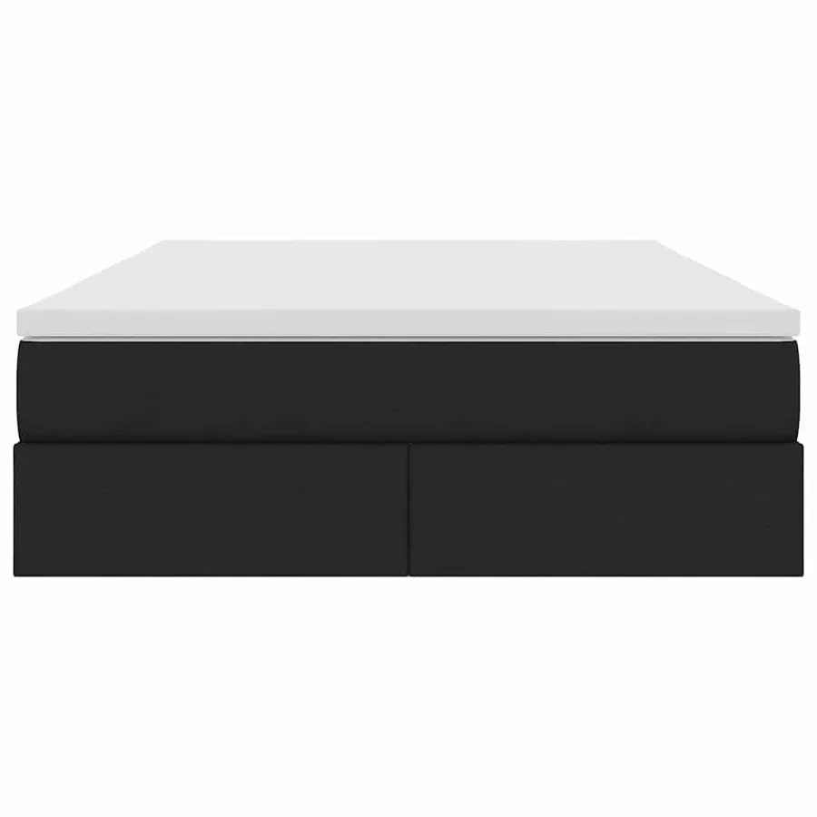 Lit avec rangement et matelas Noir 140 x 190 cm Polyester - 7