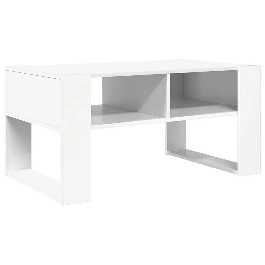 Table basse Blanc 92 x 53 x 45 cm Bois d'ingénierie - 7