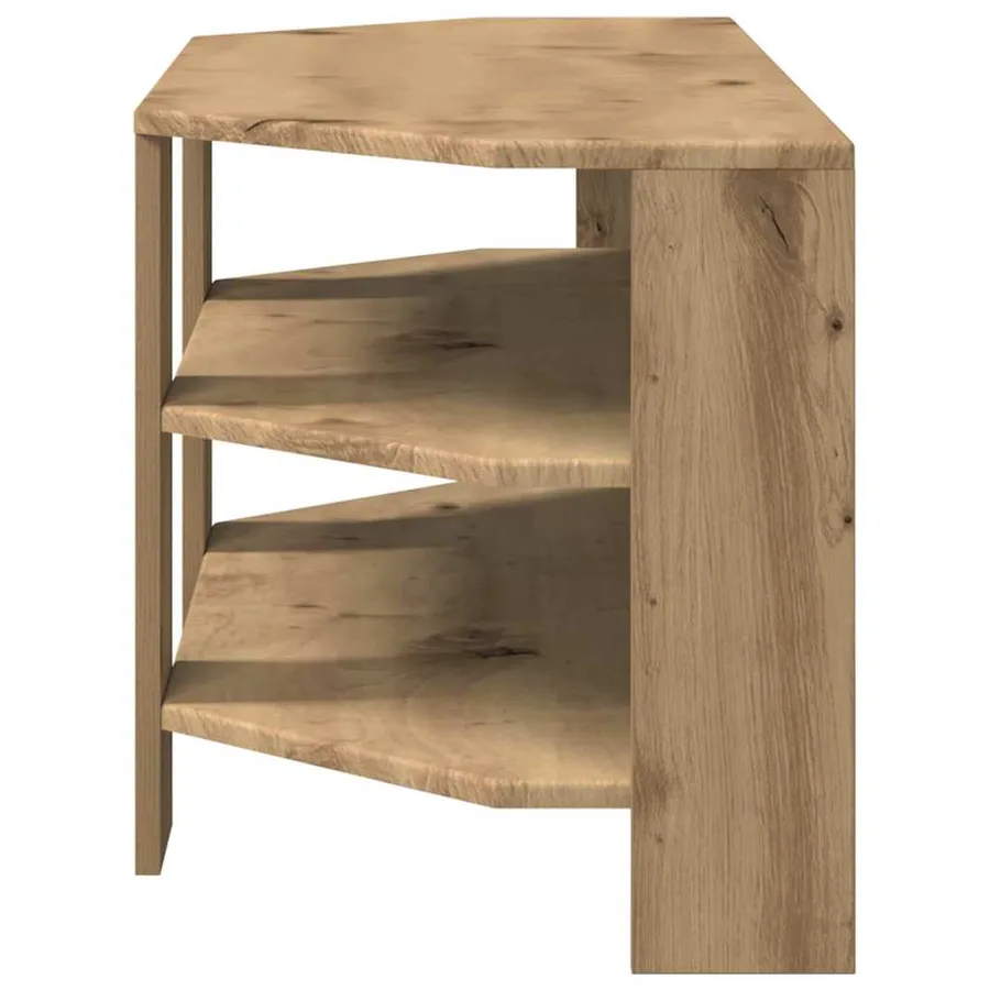 MeubleTVd'Angle 102x40,5x45cm Chêne artisanal Bois d'ingénierie - 6