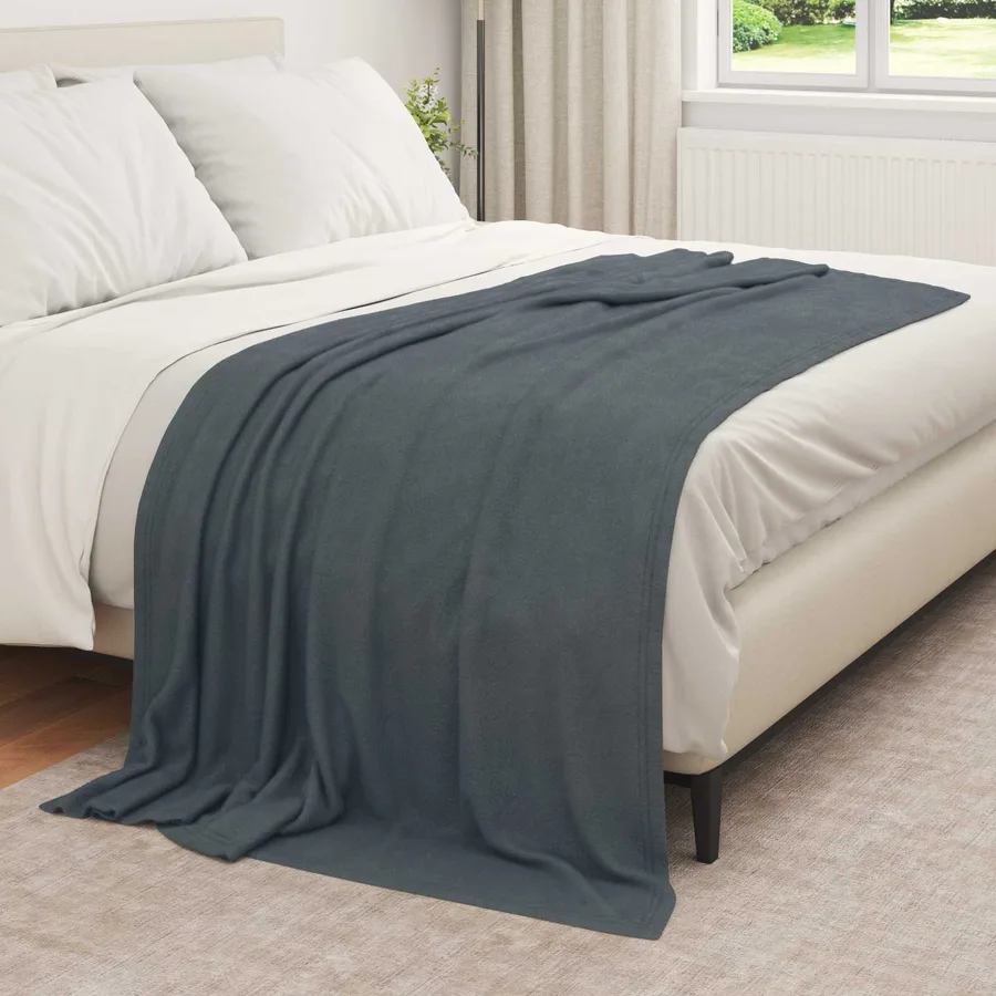 Jeté Gris foncé 210 x 140 cm Toison - 3