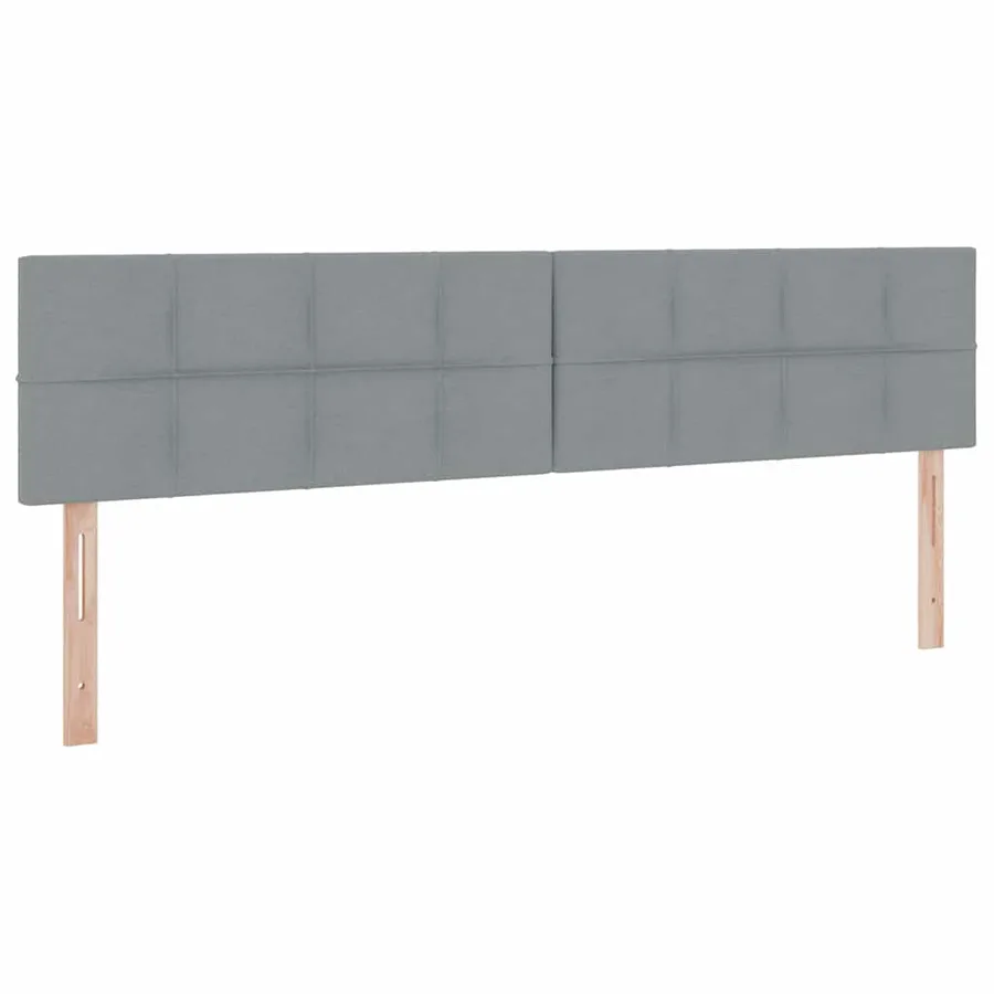 Lit de rangement LED avec matelas Gris clair 200 x 200 cm Tissu - 9