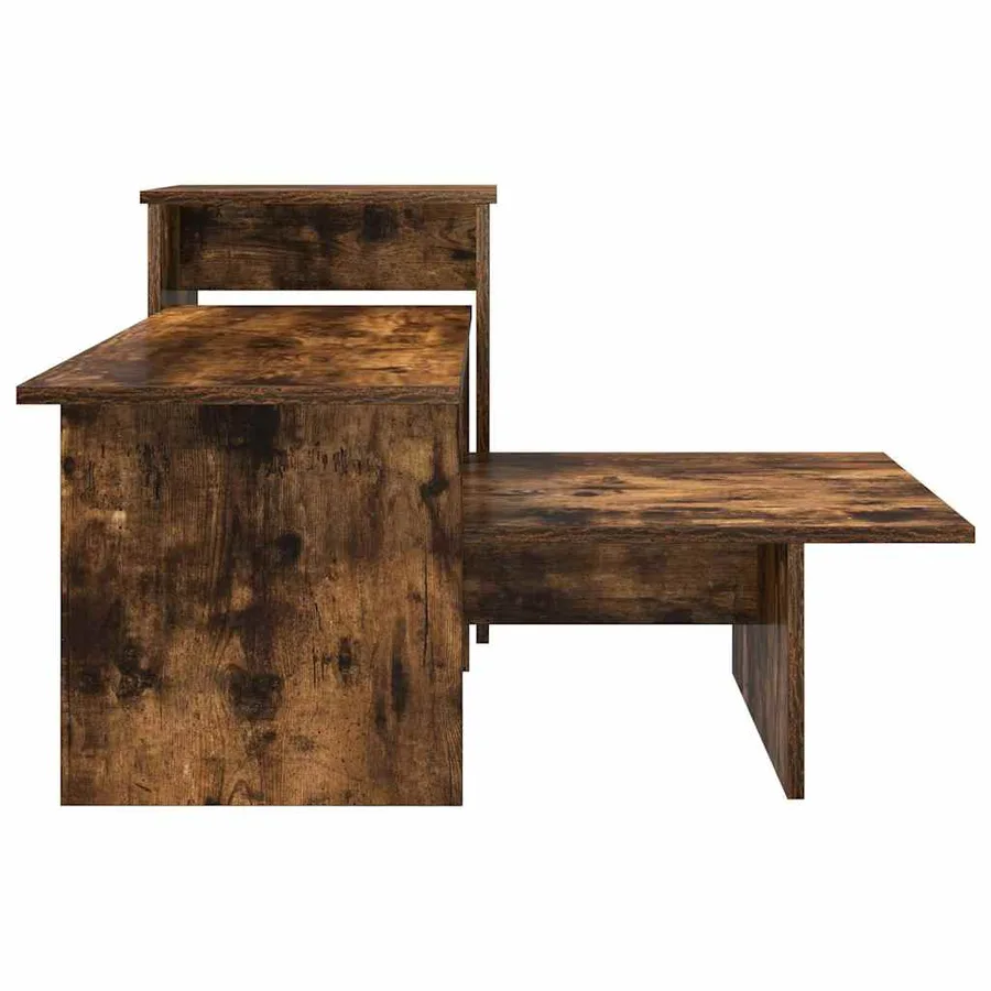 Table console Chêne fumé 91,5 x 35 x 38,5 cm Bois d'ingénierie - 6