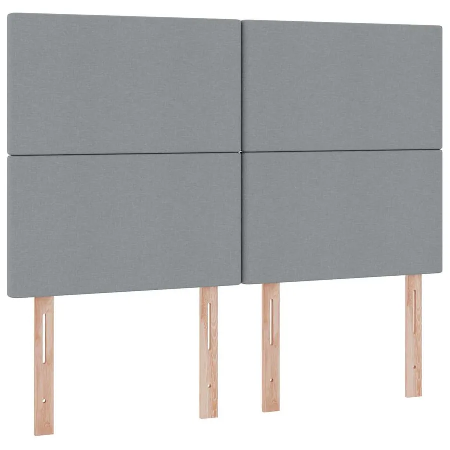 Lit de rangement LED avec matelas Gris clair 140 x 190 cm Tissu - 10