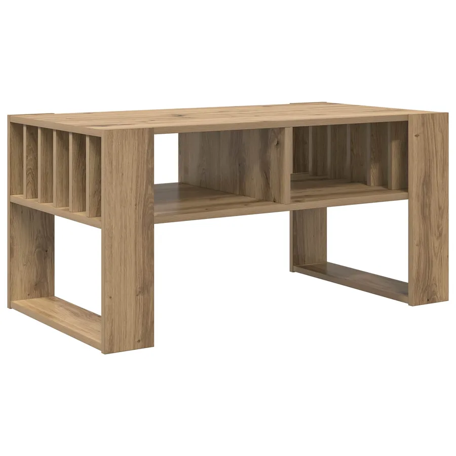 Table basse Chêne artisanal 92 x 49,5 x 45 cm Bois d'ingénierie - 2