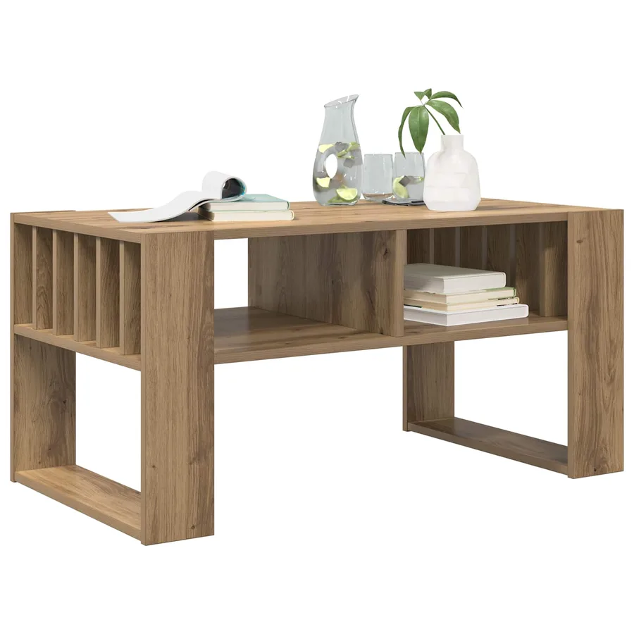 Table basse Chêne artisanal 92 x 49,5 x 45 cm Bois d'ingénierie - 3