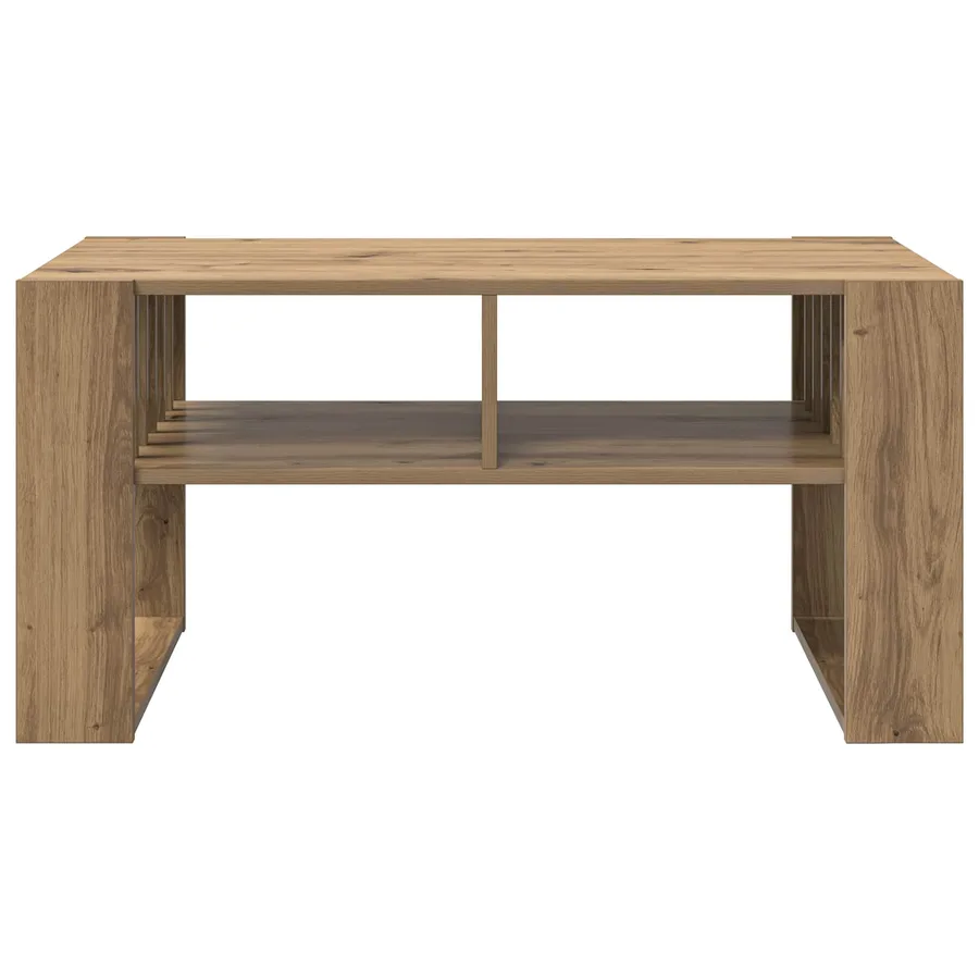 Table basse Chêne artisanal 92 x 49,5 x 45 cm Bois d'ingénierie - 5