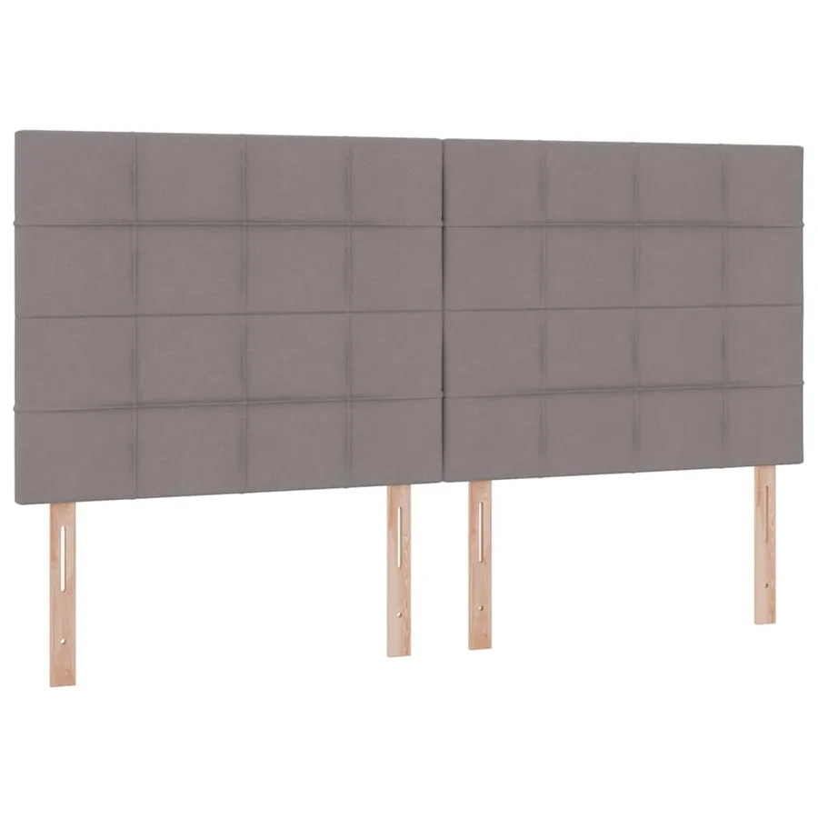 Lit de rangement LED avec matelas Taupe 200 x 200 cm Tissu - 8
