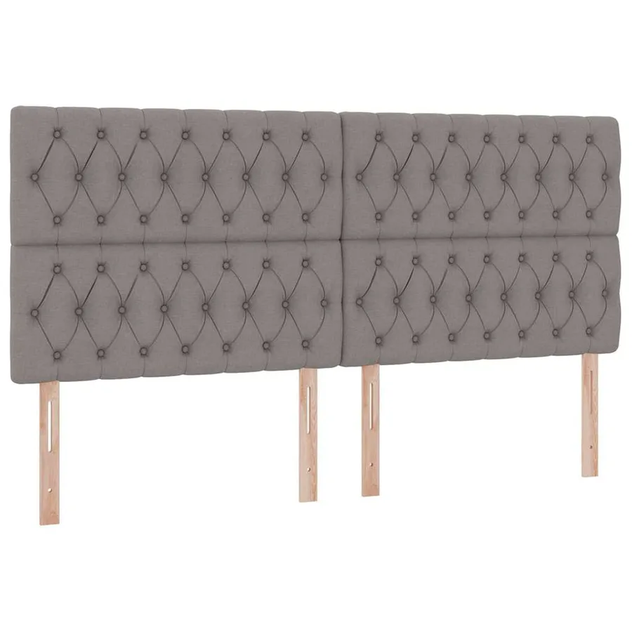 Lit avec rangement et matelas Taupe 200 x 200 cm tissu - 9