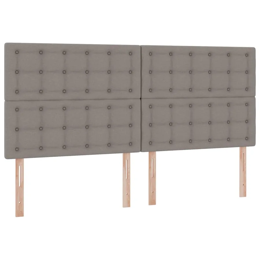 Lit de rangement LED avec matelas Taupe 200 x 200 cm Tissu - 9