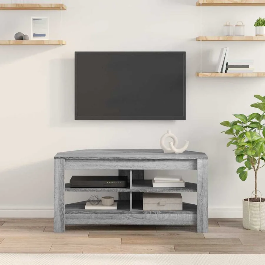 MeubleTVd'Angle Gris Sonoma 102 x 40,5 x 45 cm - 4