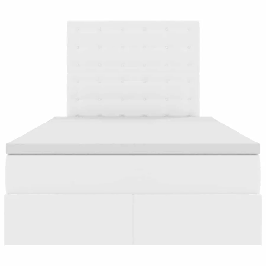 Lit de Rangement Blanc pur 120 x 200 cm Cuir synthétique - 7