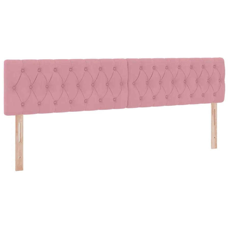 Lit de rangement LED avec matelas Rose 200 x 200 cm Velours - 8