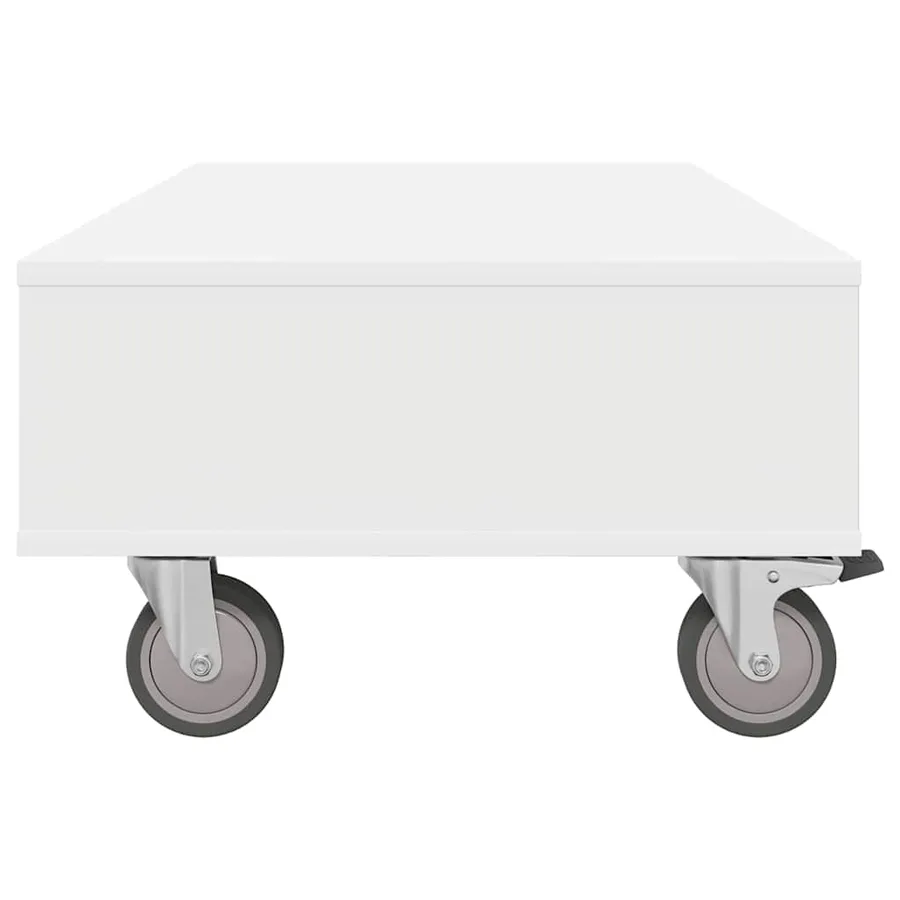 Table d'appoint avec roues Blanc 90 x 50 x 30 cm - 6