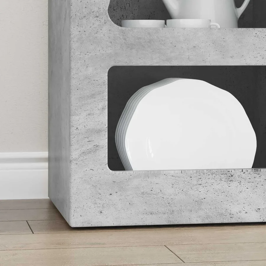 Buffet ELST Gris béton 40 x 35 x 100,5 cm Bois d'ingénierie - 5