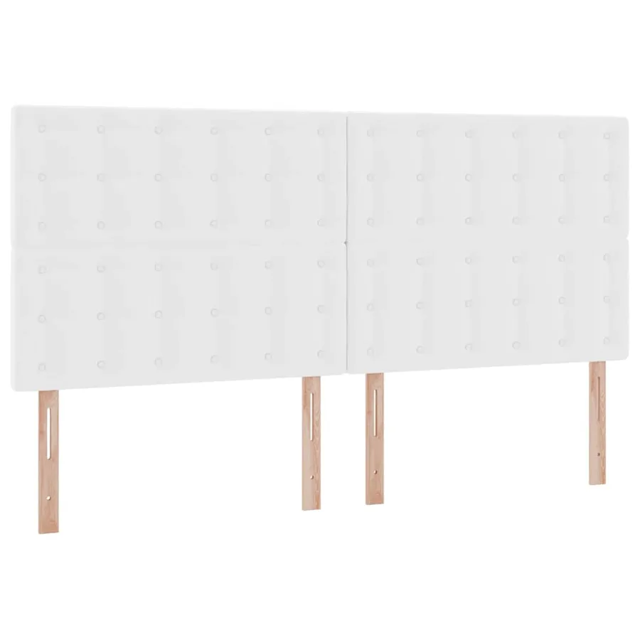Lit avec rangement et LED Blanc pur 200 x 200 cm Simili cuir - 10